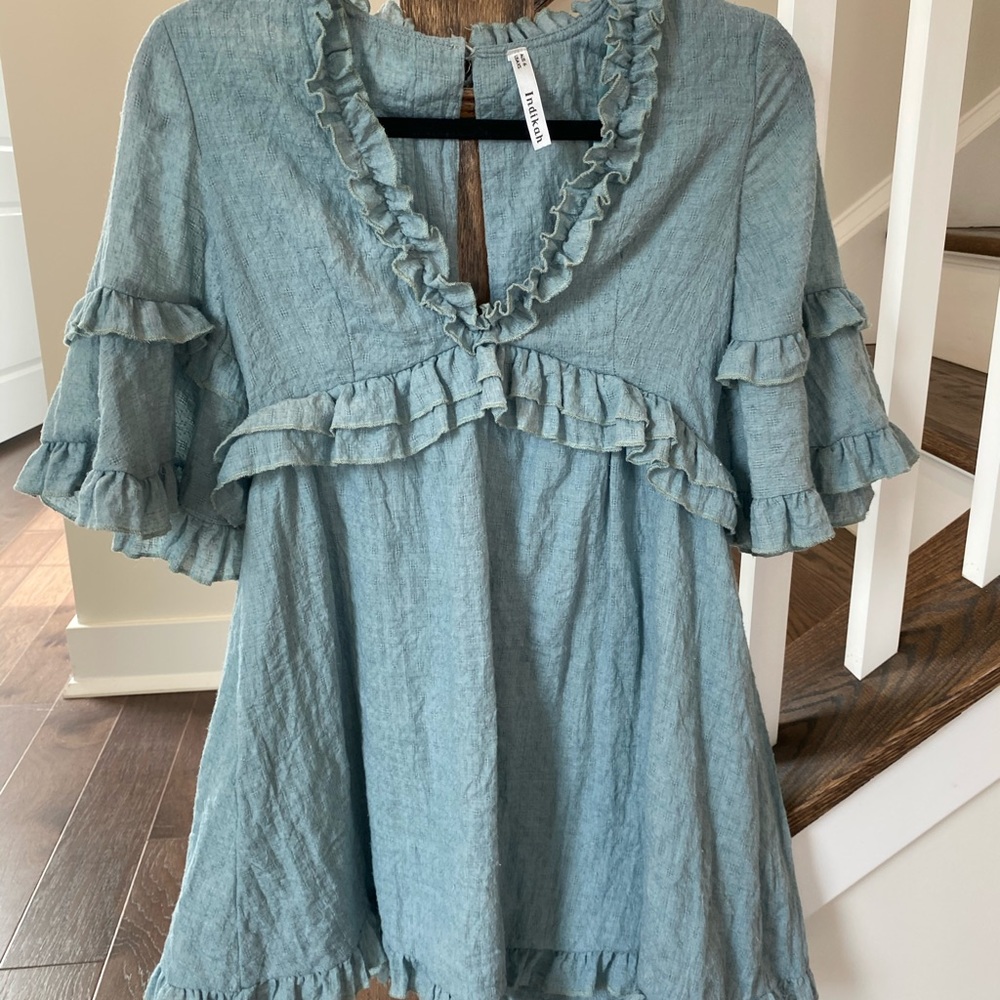 Hello Molly Indikah Teal Mini Dress
